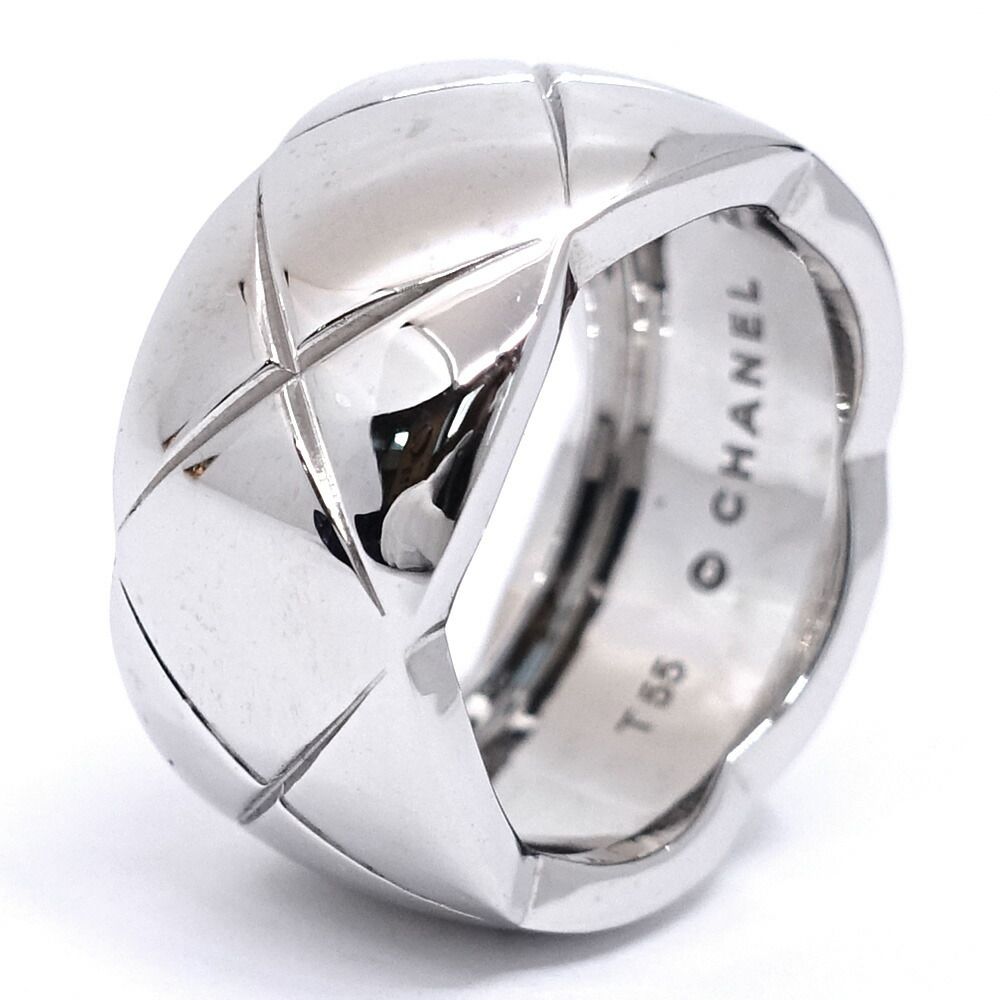 Chanel 18K White Gold Coco Crush Ring Large — view 2