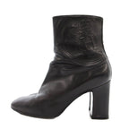 Hermes Exlibris Short Boots Embossed Logo Side Zip 38 Black YJ — view 2