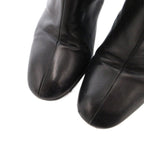 Hermes Exlibris Short Boots Embossed Logo Side Zip 38 Black YJ — view 5