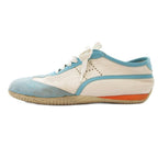 Hermes Quick Leather Suede Sneakers Shoes 37 Light Blue White YJ — view 2