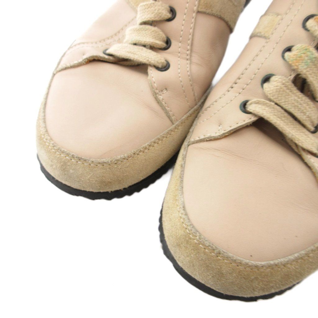 Hermes Quick Leather Suede Sneakers Shoes 37 Beige YJ — view 5