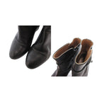 Hermes Saint Germain Kelly Short Boots Leather Side Zip 38.5 Black YJ — view 5