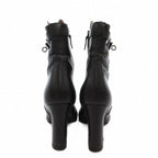 Hermes Saint Germain Kelly Short Boots Leather Side Zip 38.5 Black YJ — view 3