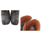 Celine Banban Short Boots Square Toe Side Zip Metal Heel 37.5 Black Silver YJ — view 5