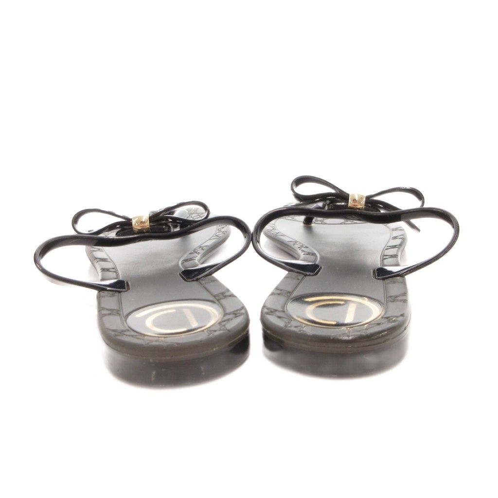 Dior Sandals D Logo Ribbon 36 Black — view 5