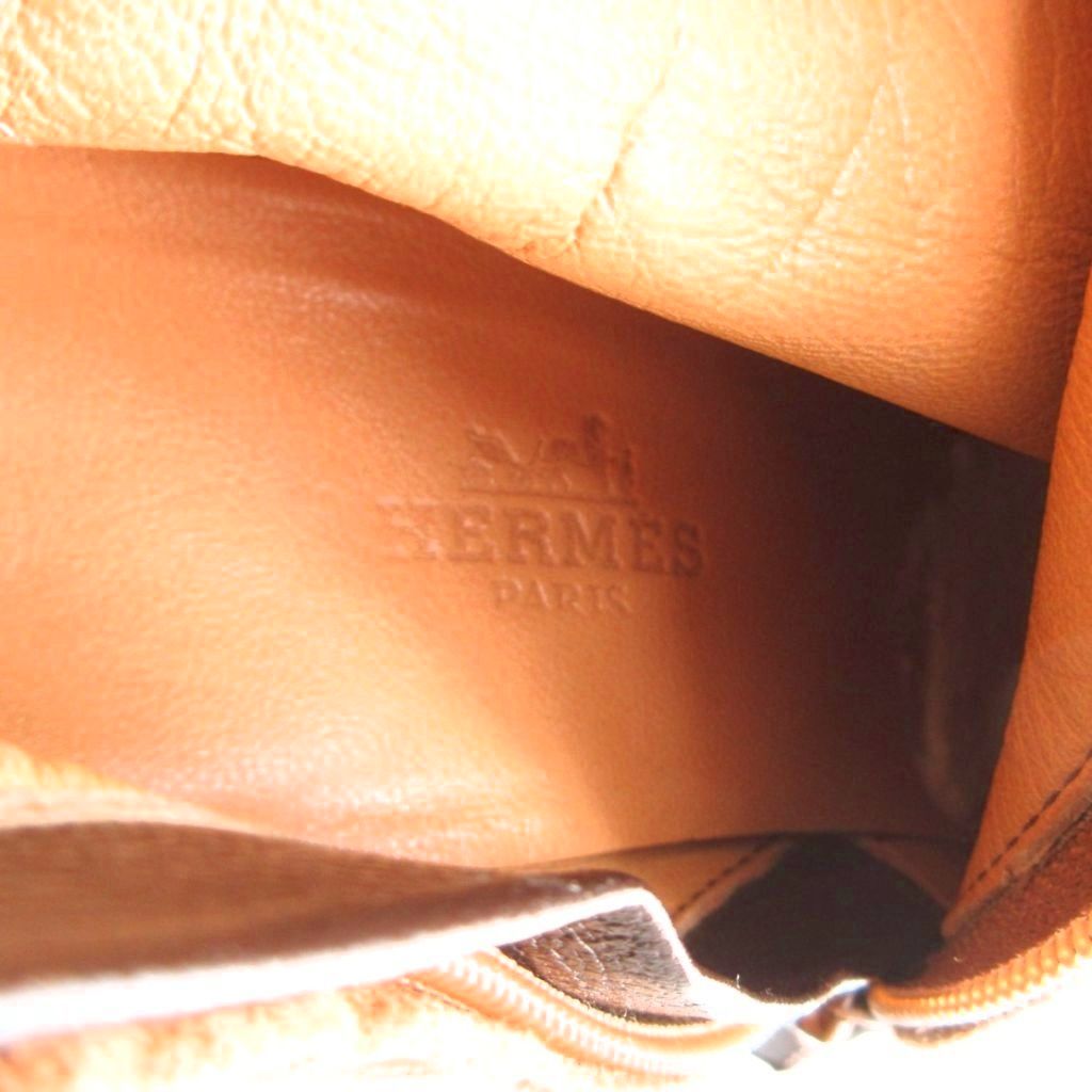 Hermes Long Boots Suede Contrast Leather Side Zip Camel YJ — view 7