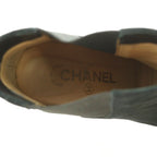 Chanel Bootie Suede Cap Toe CC Logo Side Gore 37C Black — view 7