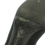 Chanel Bootie Suede Cap Toe CC Logo Side Gore 37C Black — view 9