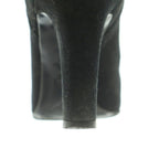 Chanel Bootie Suede Cap Toe CC Logo Side Gore 37C Black — view 8