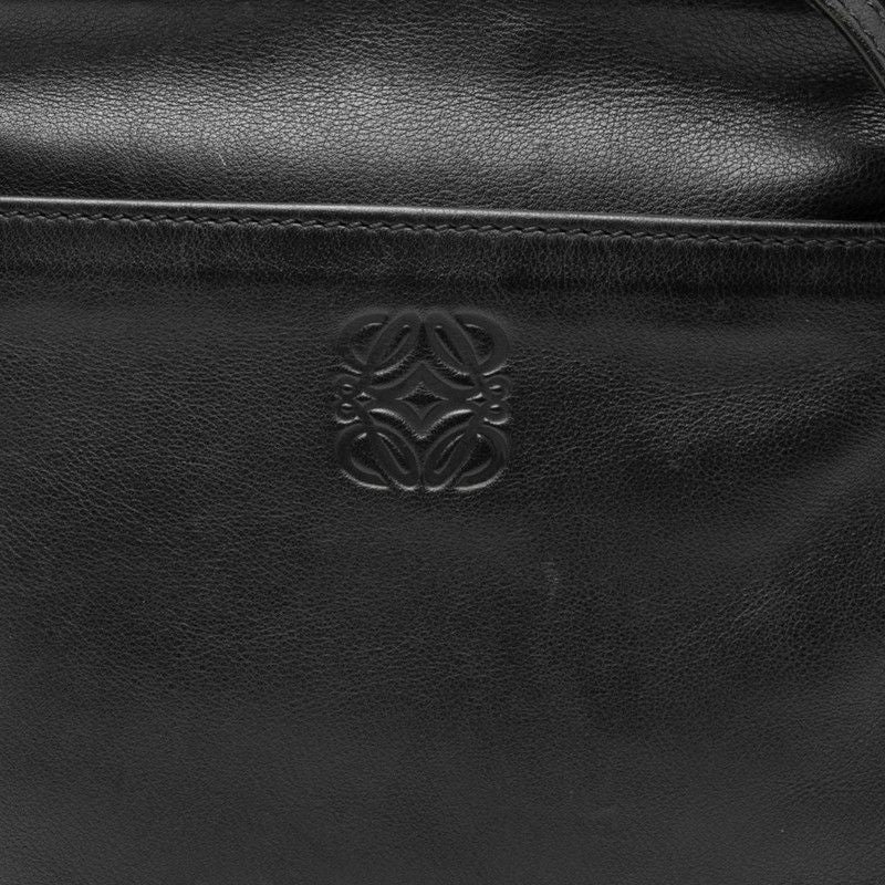 Loewe Anagram Crossbody Shoulder Bag Pochette Black Leather — view 6