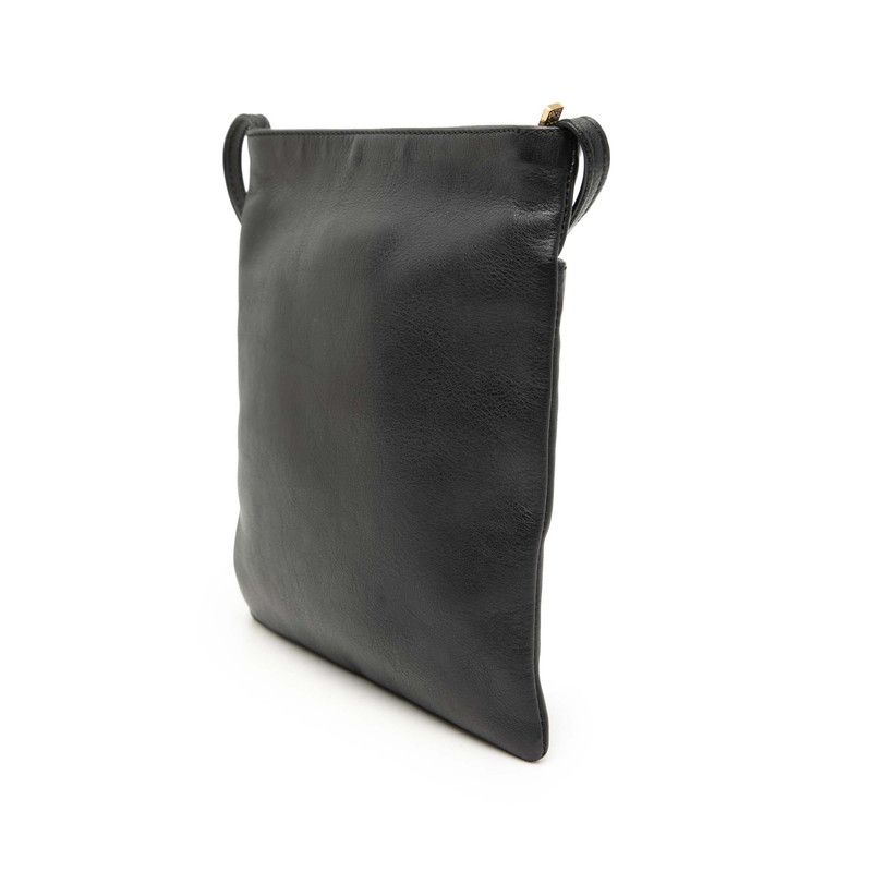 Loewe Anagram Crossbody Shoulder Bag Pochette Black Leather — view 2