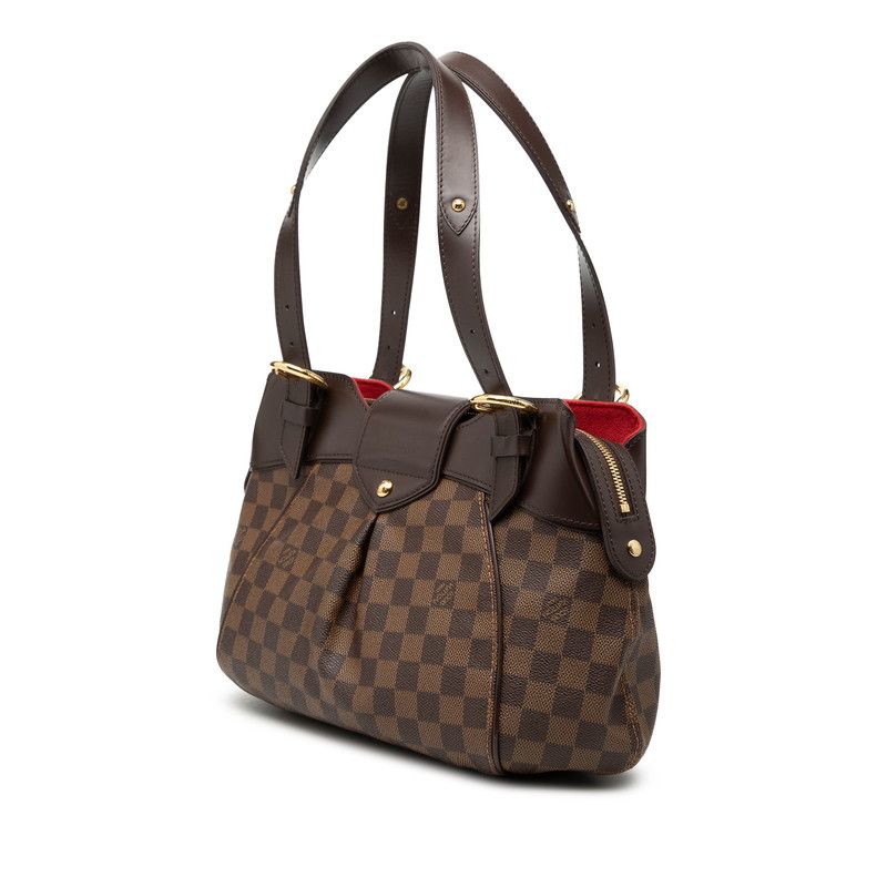 Louis Vuitton Damier Sistina PM Brown Leather Handbag — view 2