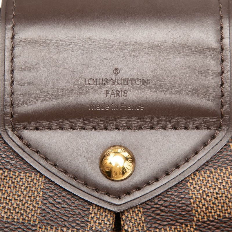 Louis Vuitton Damier Sistina PM Brown Leather Handbag — view 5