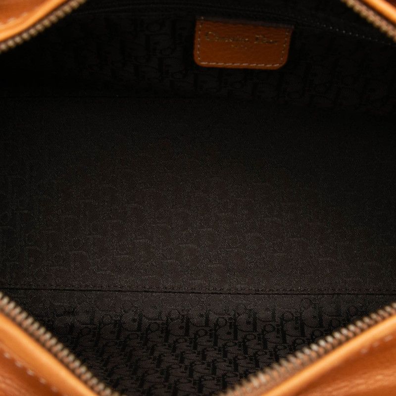 Dior Large 2-Way Shoulder Bag Brown Leather — view 4