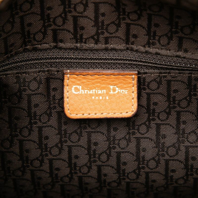 Dior Large 2-Way Shoulder Bag Brown Leather — view 5