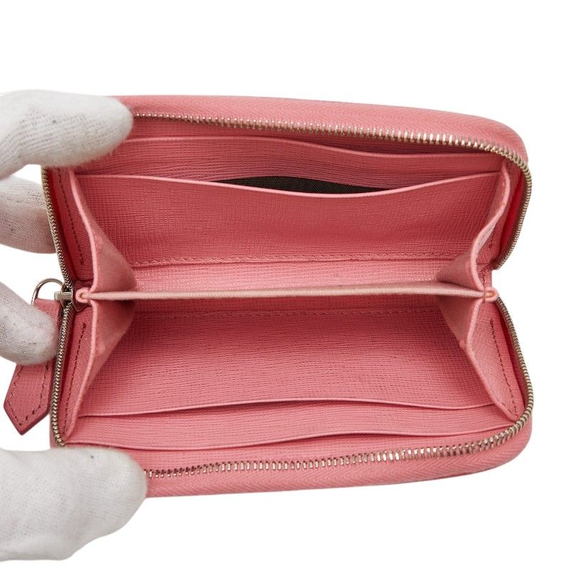 Fendi Monster Star Coin Purse Pink Black Leather — view 6
