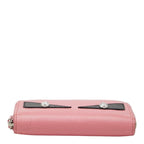 Fendi Monster Star Coin Purse Pink Black Leather — view 3