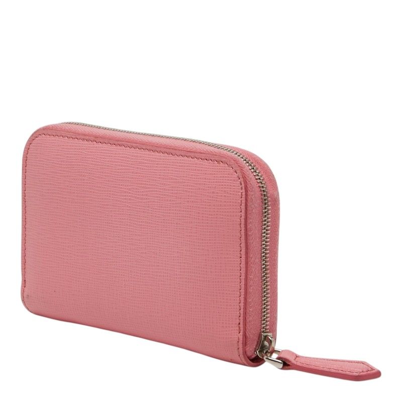 Fendi Monster Star Coin Purse Pink Black Leather — view 2