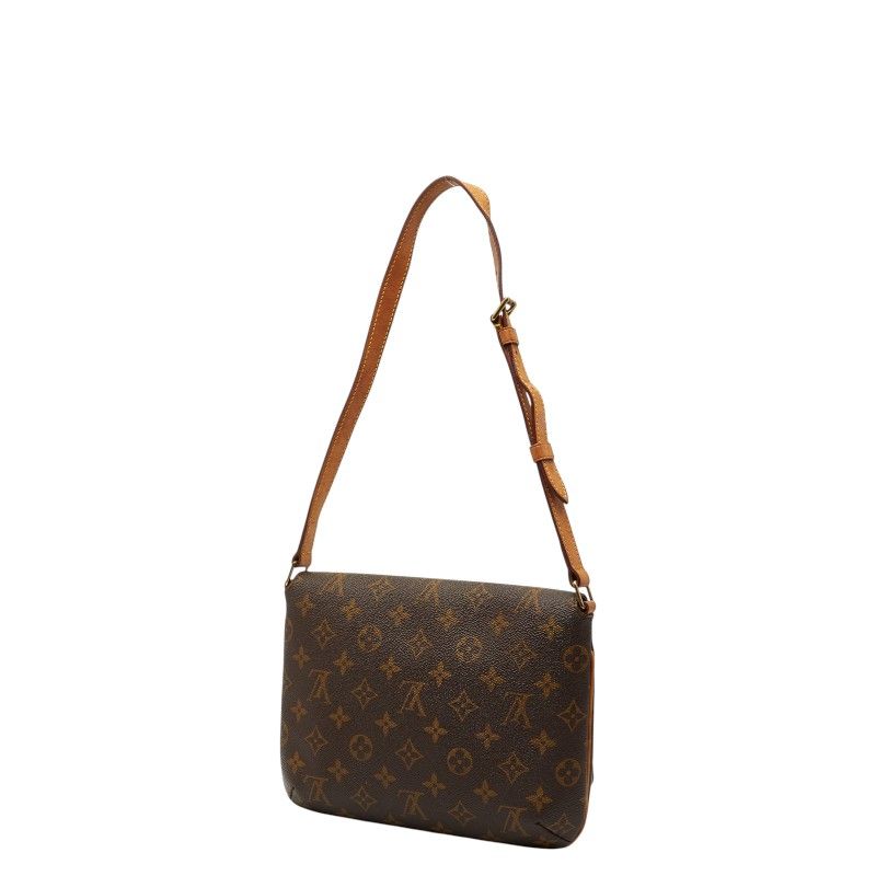 Louis Vuitton Monogram Musette Tango Short Brown Leather Shoulder Bag — view 2