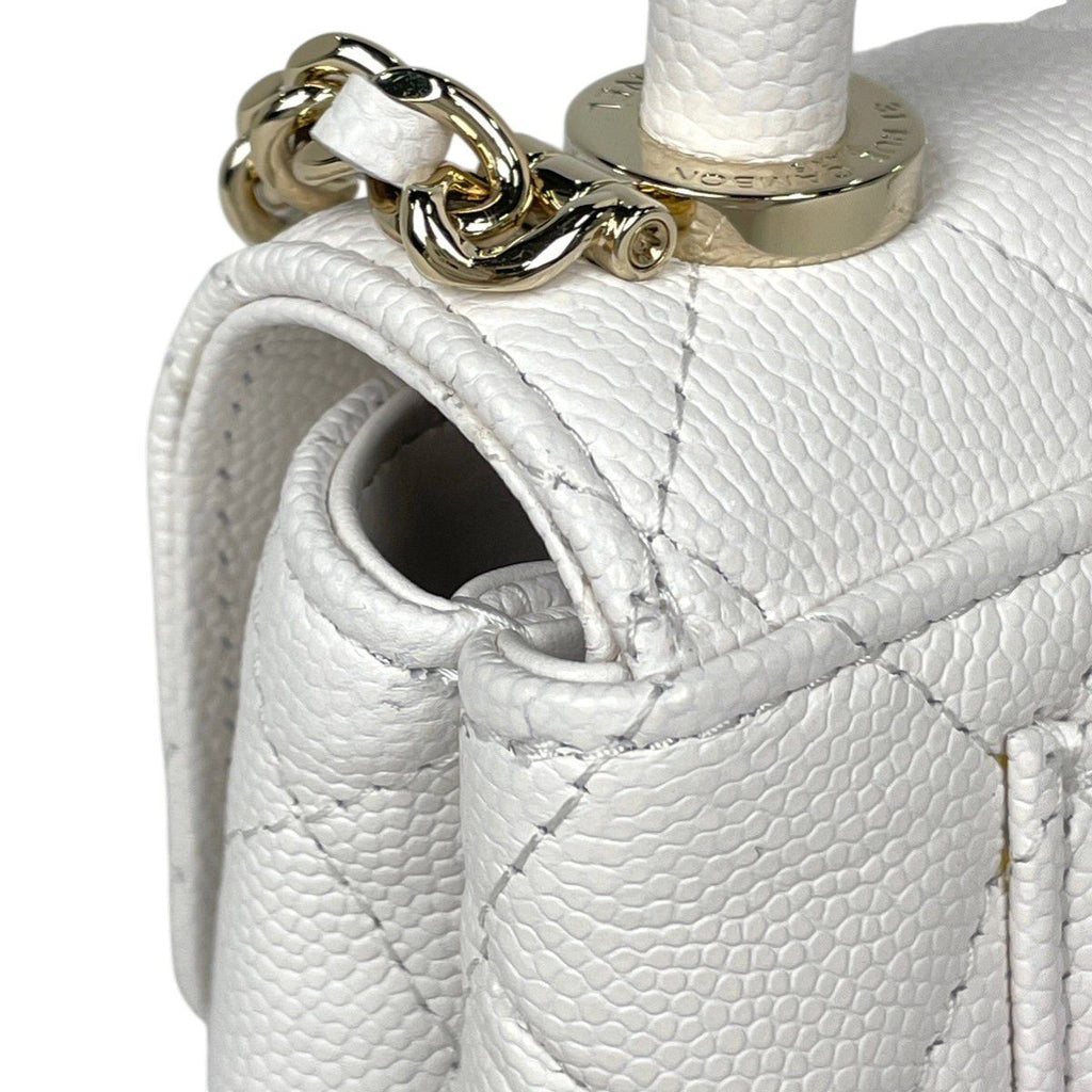 Chanel CC Logo Mini 2-Way Chain Shoulder Bag Quilted — view 7