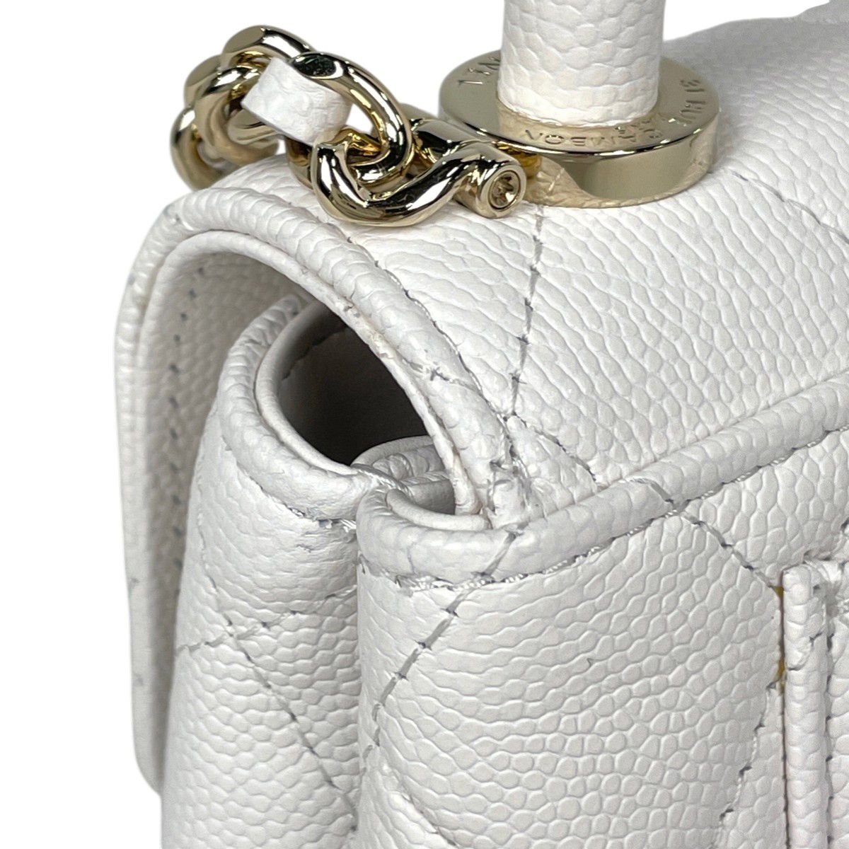 Chanel CC Logo Mini 2-Way Chain Shoulder Bag Quilted — view 7