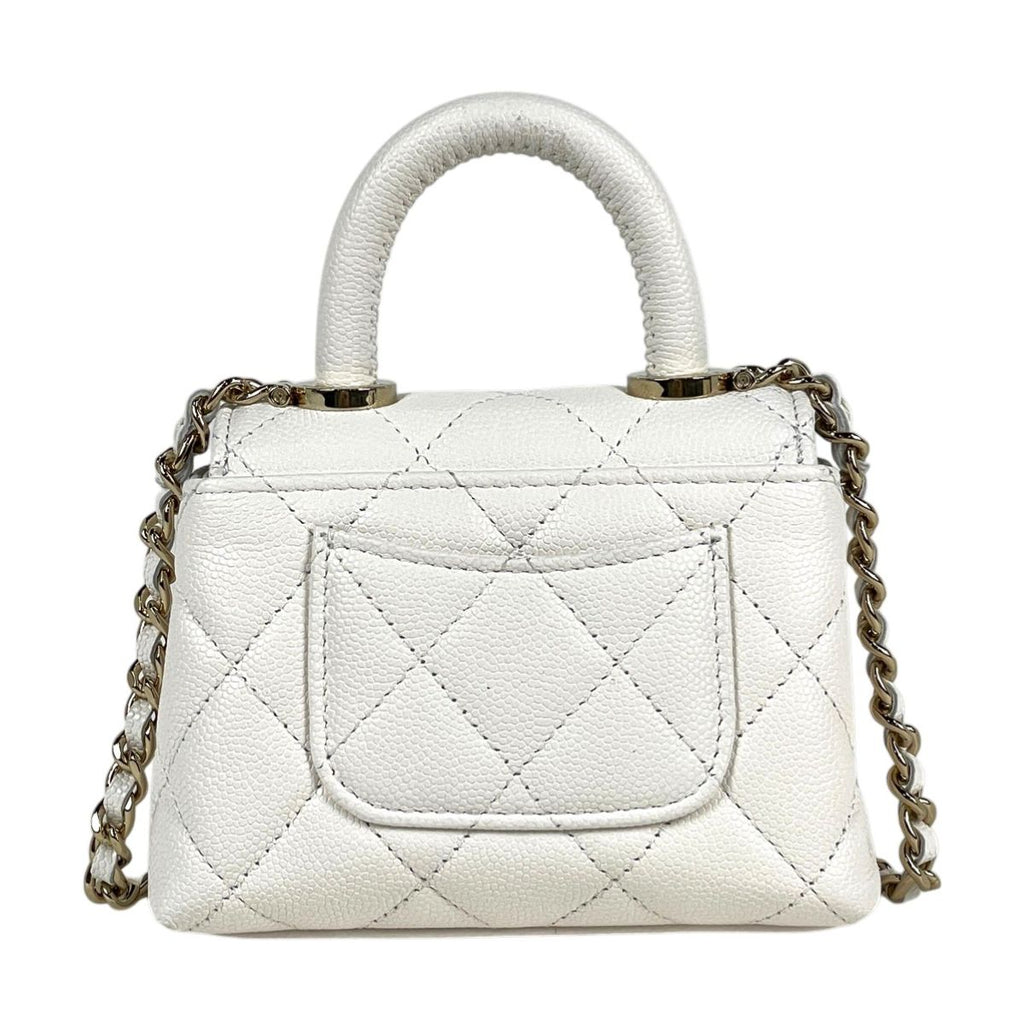 Chanel CC Logo Mini 2-Way Chain Shoulder Bag Quilted — view 3
