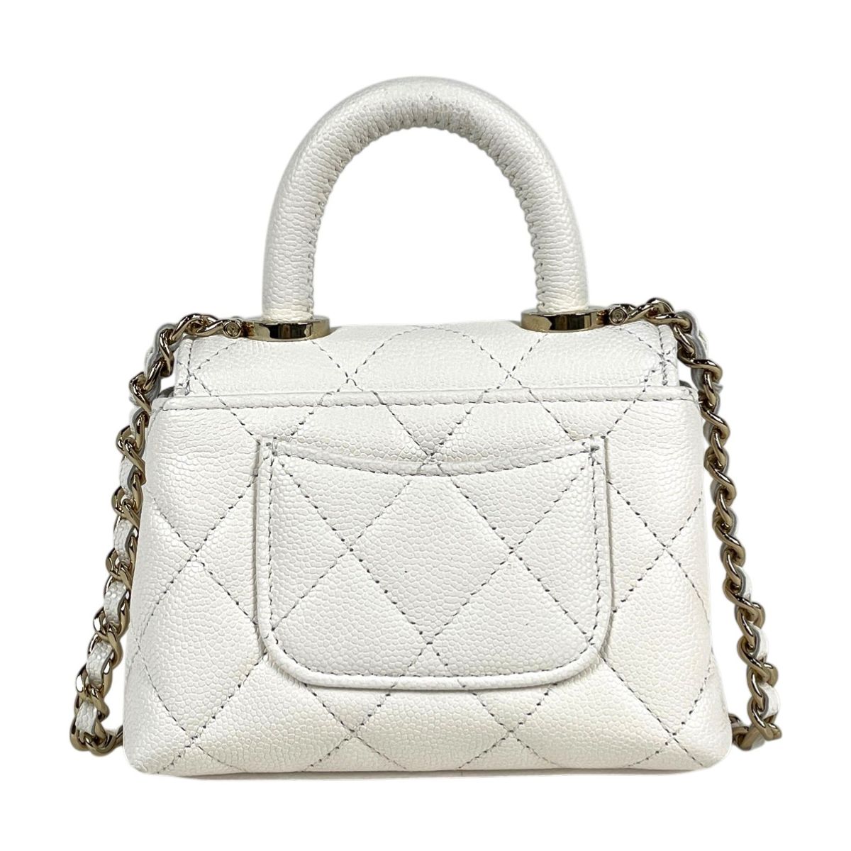 Chanel CC Logo Mini 2-Way Chain Shoulder Bag Quilted — view 3