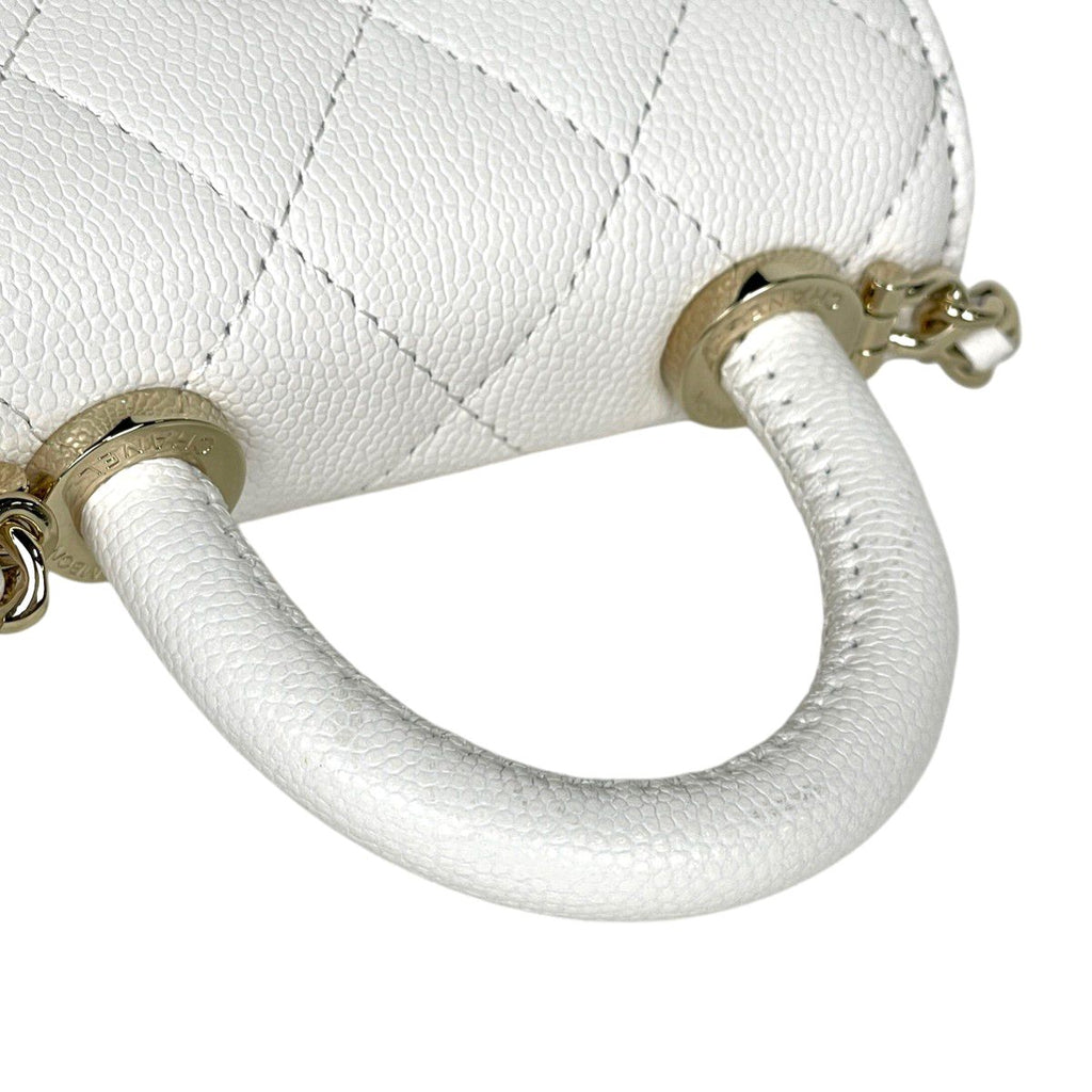 Chanel CC Logo Mini 2-Way Chain Shoulder Bag Quilted — view 9