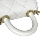 Chanel CC Logo Mini 2-Way Chain Shoulder Bag Quilted — view 9