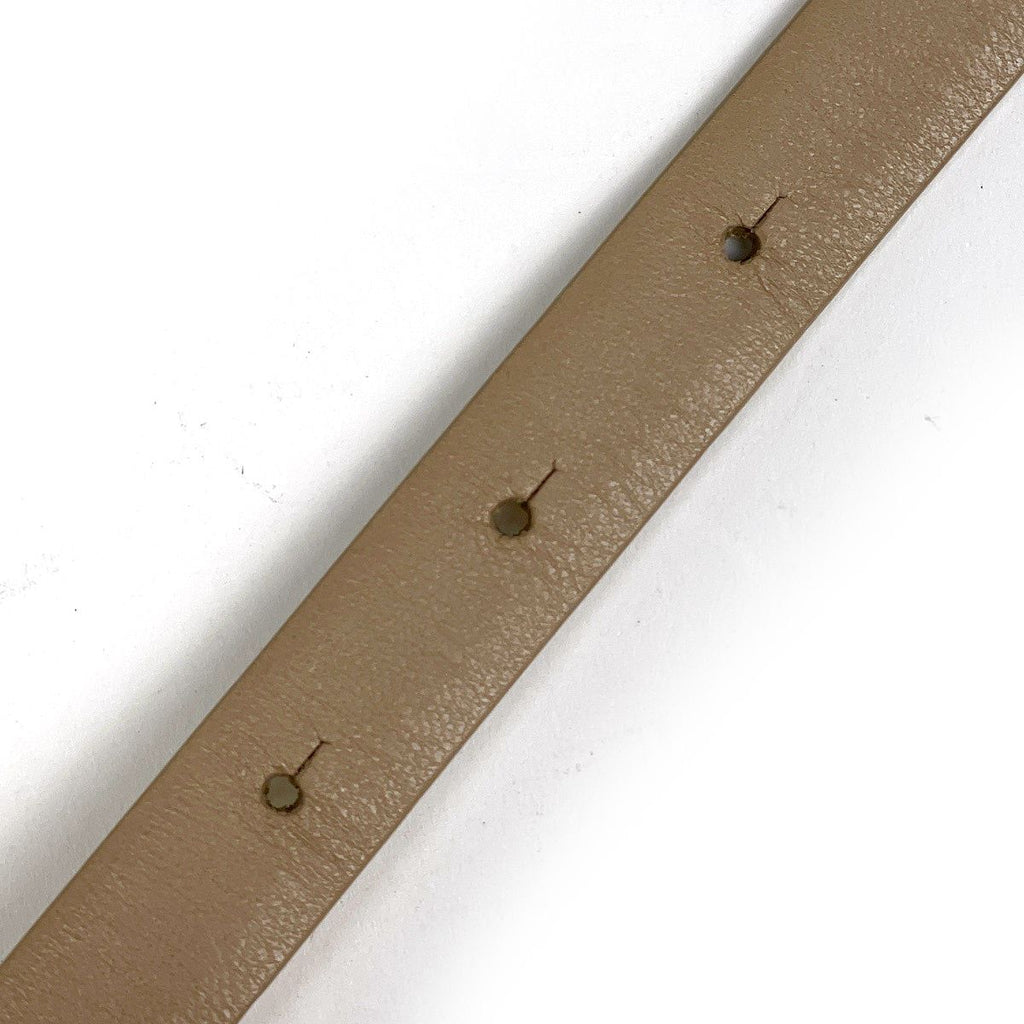 Chanel CC Logo Belt 14 Leather Beige Gold — view 2