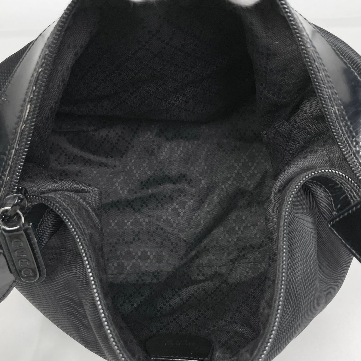 Gucci Bamboo Shoulder Bag Nylon Black — view 8
