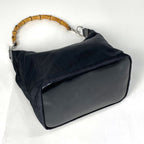 Gucci Bamboo Shoulder Bag Nylon Black — view 2