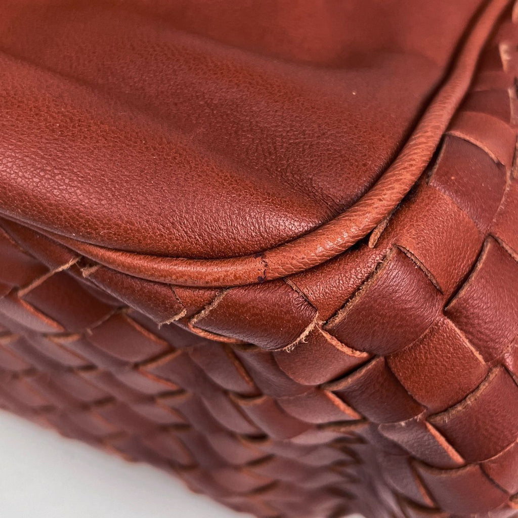 Bottega Veneta Intrecciato Shoulder Bag Leather Brown — view 3