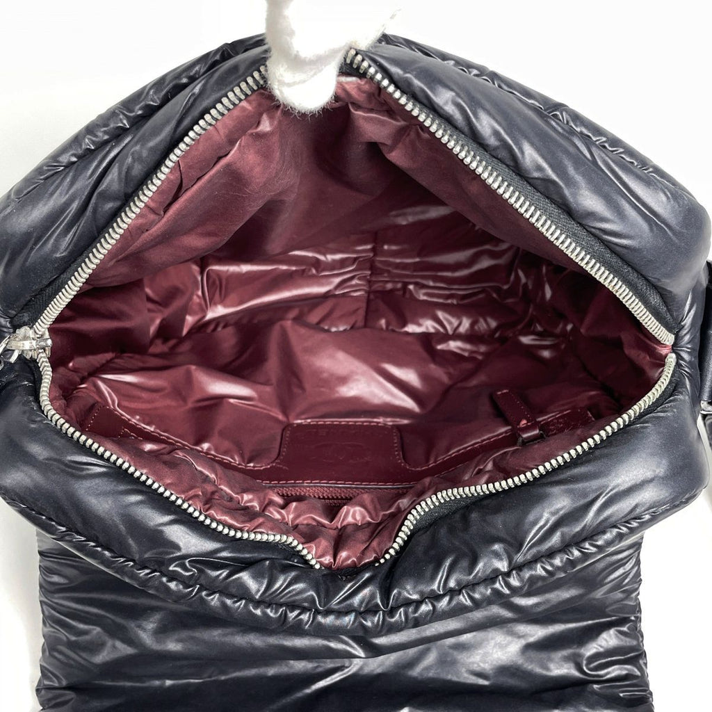 Chanel Coco Cocoon Shoulder Bag CC Logo Quilted Nylon Black — view 8