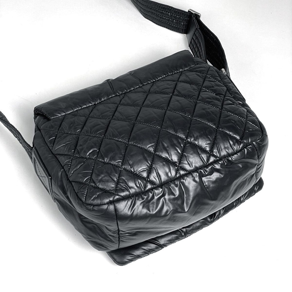 Chanel Coco Cocoon Shoulder Bag CC Logo Quilted Nylon Black — view 2
