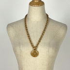 Chanel CC Logo Chain Necklace Long Round Gold Plated — view 7