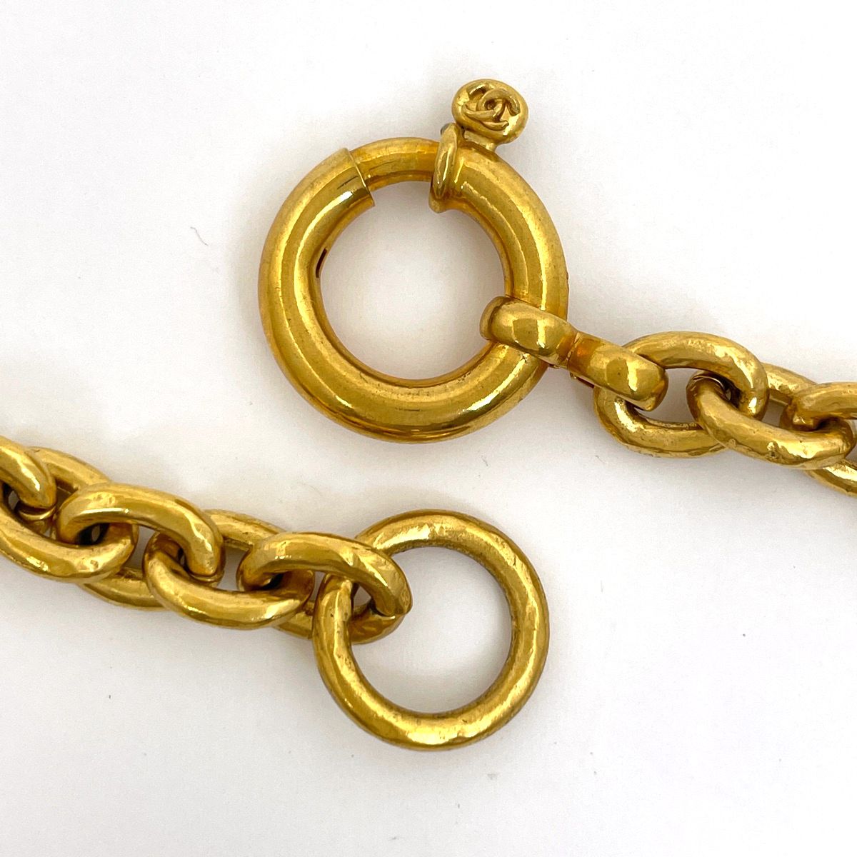 Chanel CC Logo Chain Necklace Long Round Gold Plated — view 3