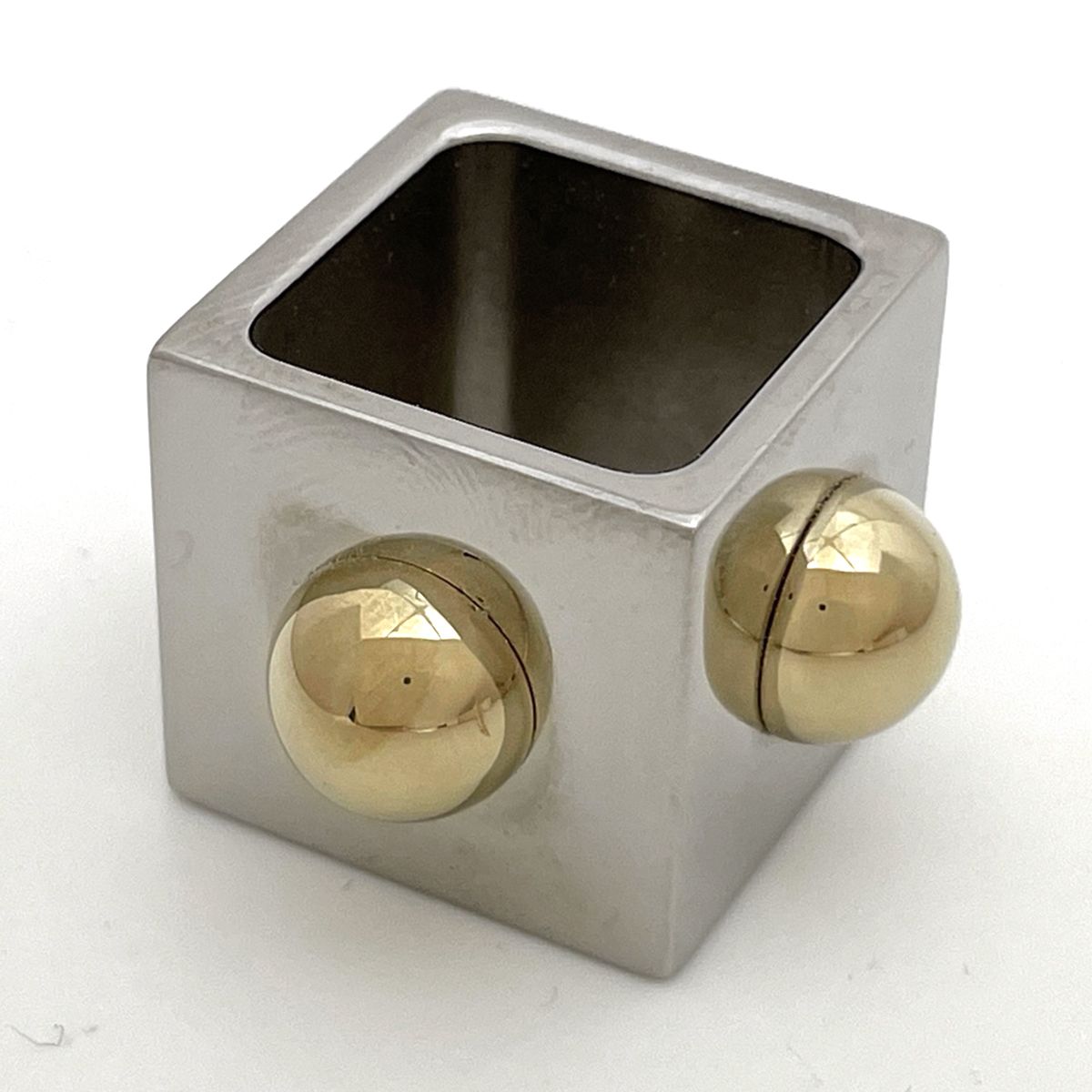 Hermes Collier de Chien Cube Scarf Ring Closure Square Metal — view 2