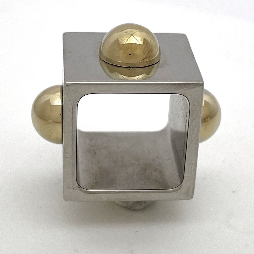 Hermes Collier de Chien Cube Scarf Ring Closure Square Metal — view 4