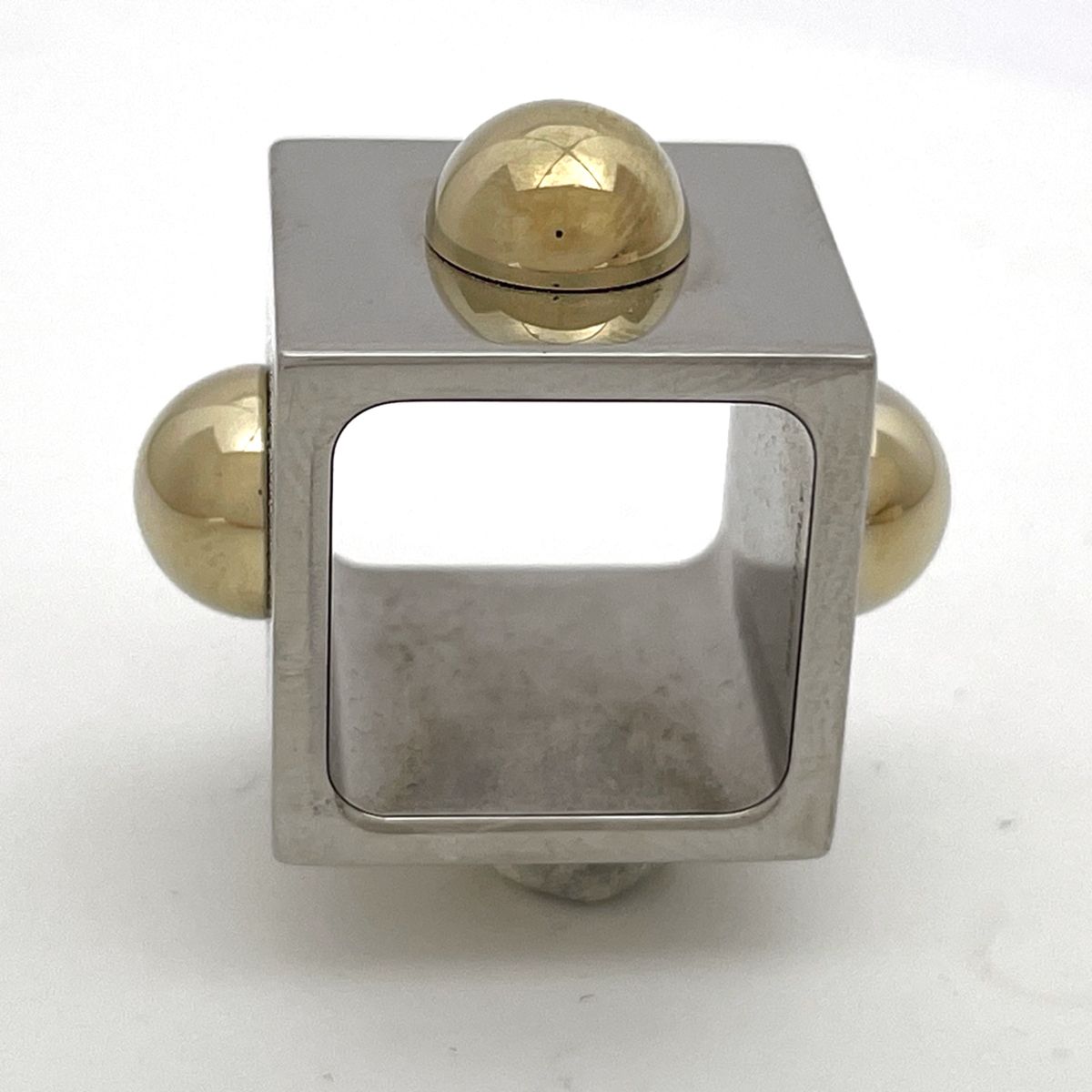 Hermes Collier de Chien Cube Scarf Ring Closure Square Metal — view 4