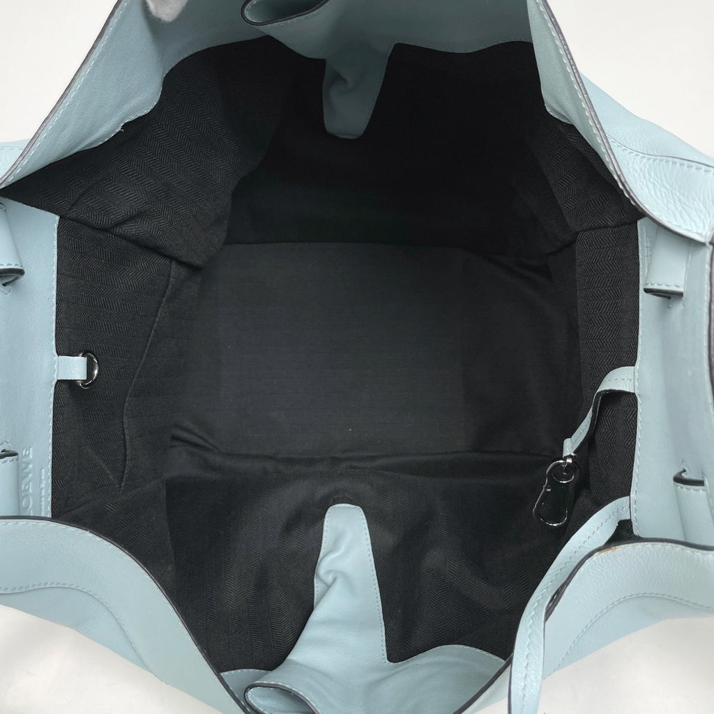Loewe Hammock Anagram 2-Way Shoulder Bag Leather Light Blue — view 9