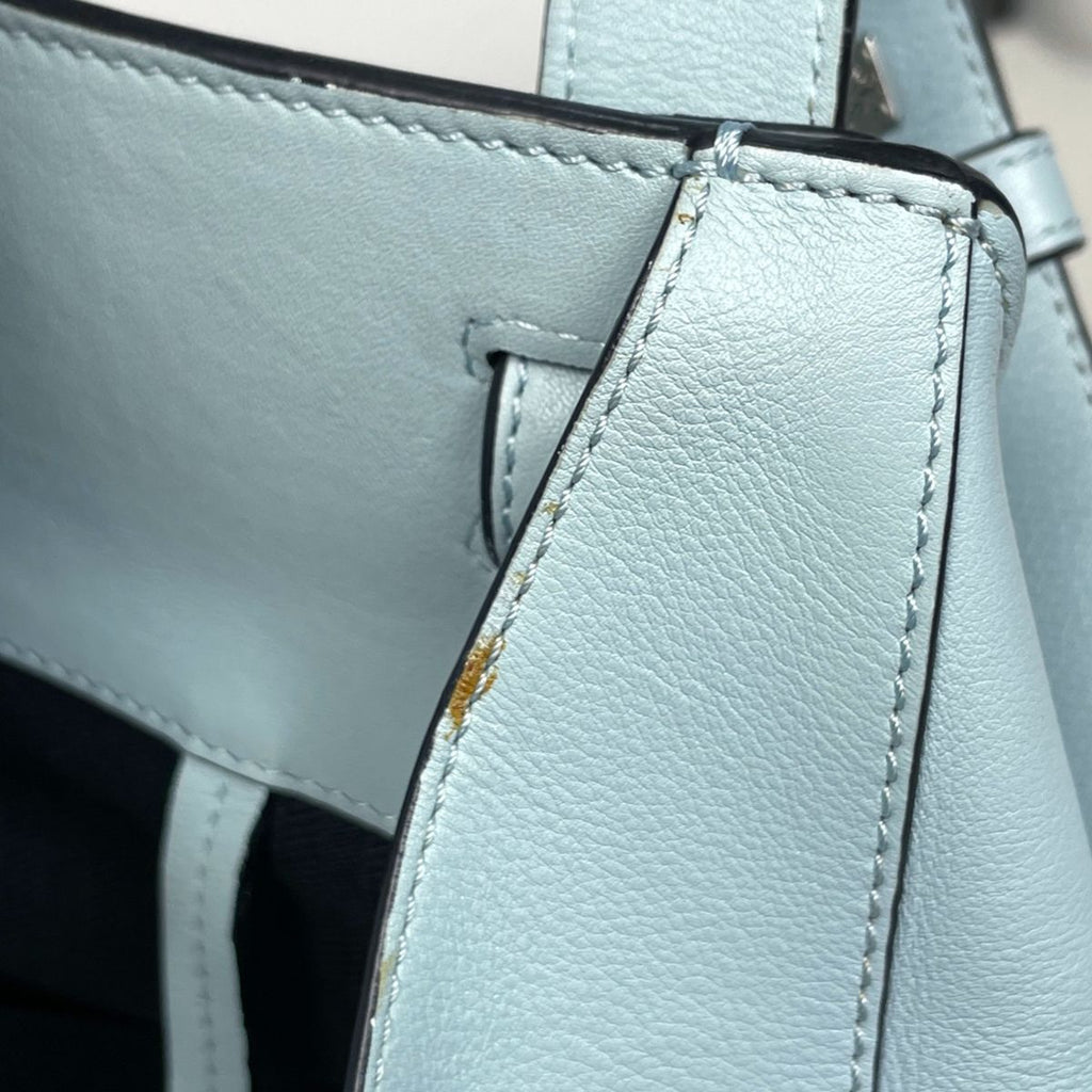 Loewe Hammock Anagram 2-Way Shoulder Bag Leather Light Blue — view 8