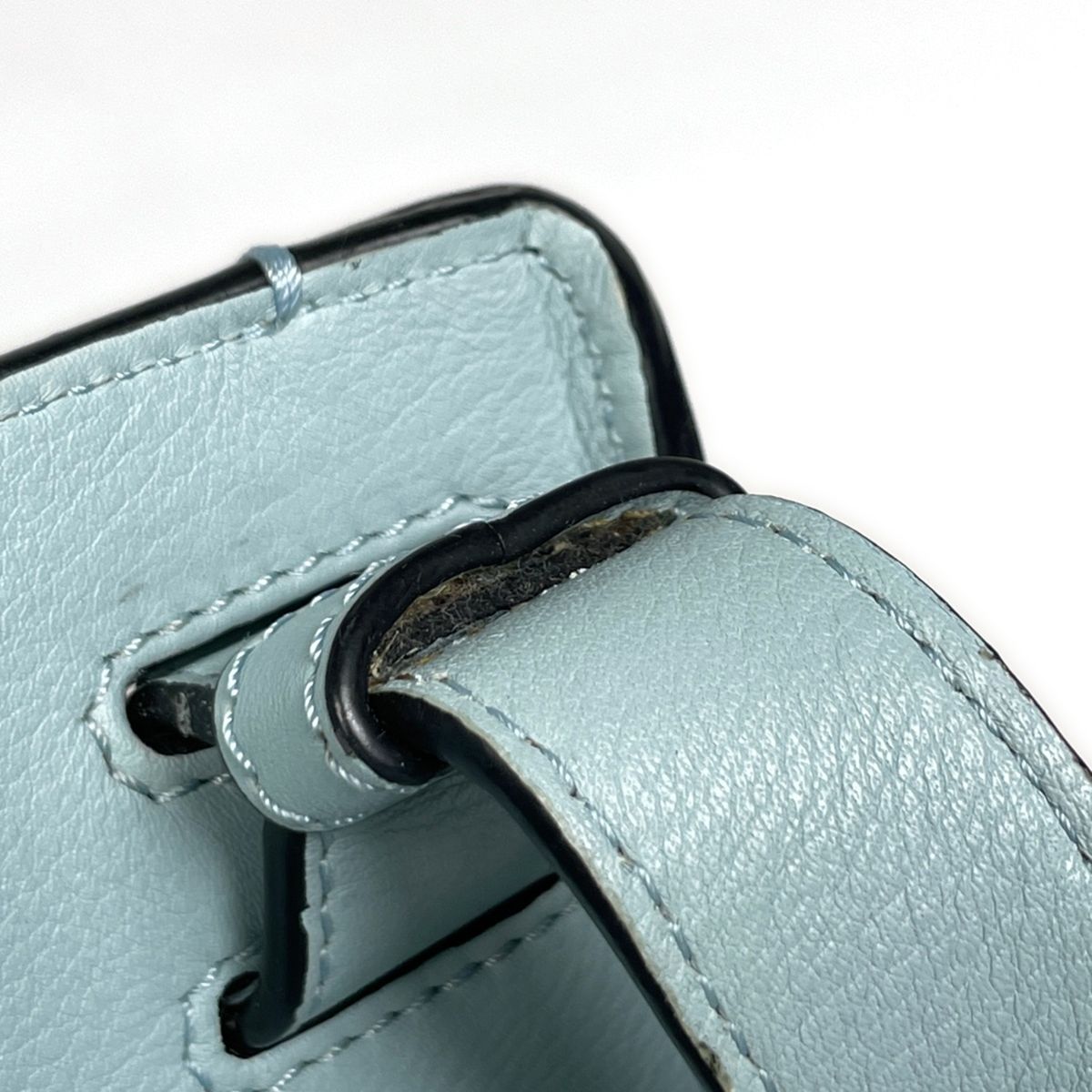 Loewe Hammock Anagram 2-Way Shoulder Bag Leather Light Blue — view 5