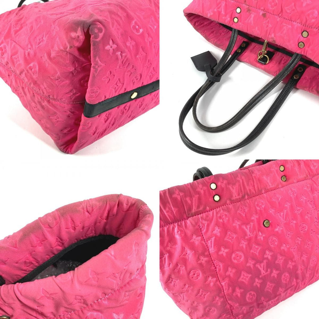 Louis Vuitton Shoulder Bag Scuba MM Microfiber Pink Black — view 7