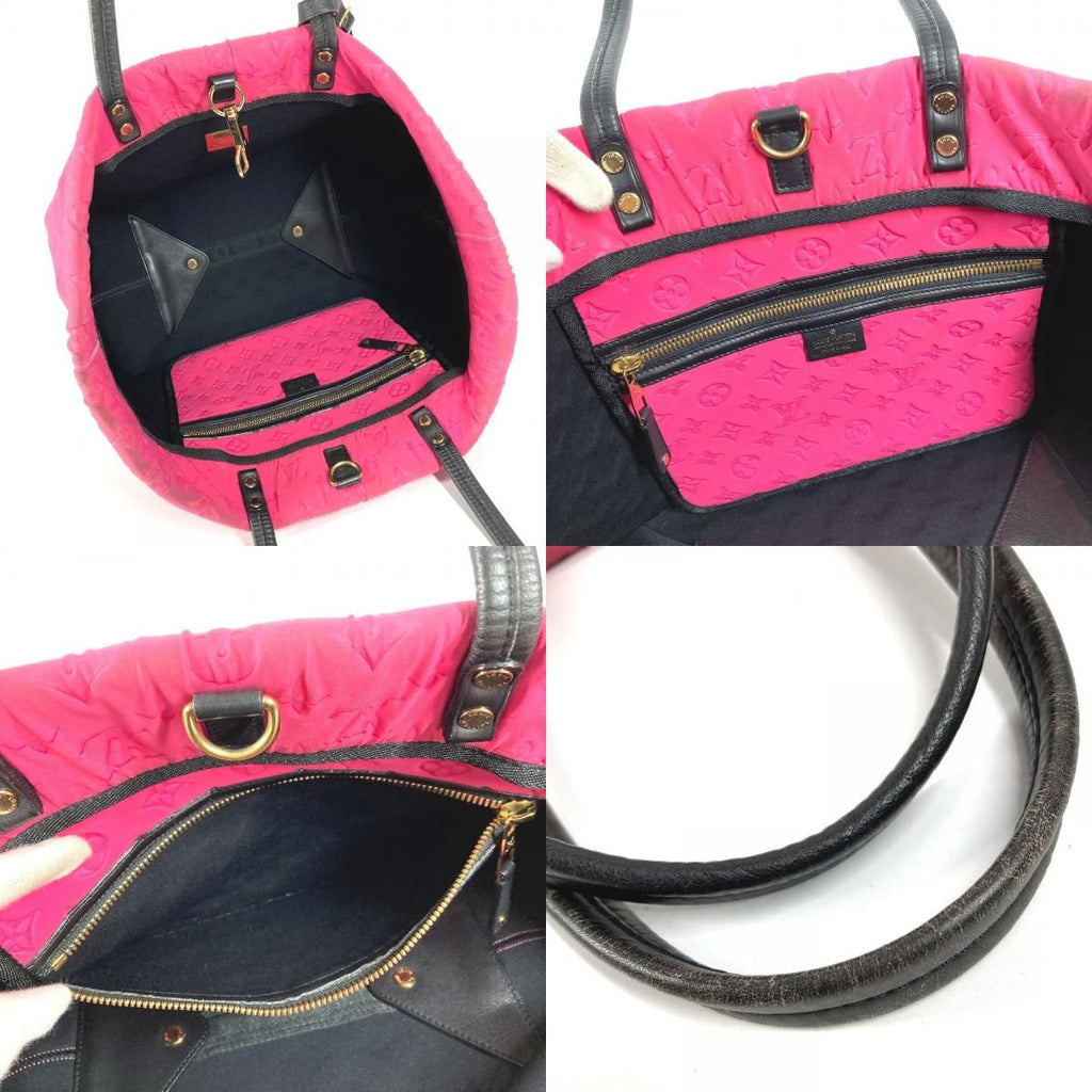 Louis Vuitton Shoulder Bag Scuba MM Microfiber Pink Black — view 8