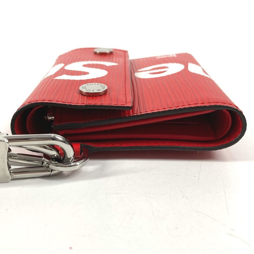 Louis Vuitton Trifold Wallet Supreme Collaboration Chcp Red White — view 4