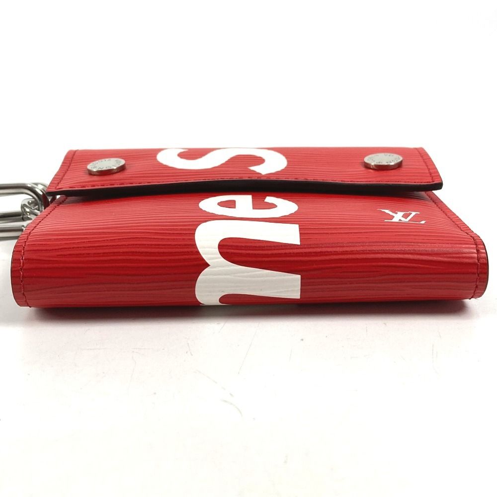 Louis Vuitton Trifold Wallet Supreme Collaboration Chcp Red White — view 5