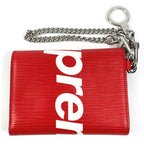Louis Vuitton Trifold Wallet Supreme Collaboration Chcp Red White — view 2