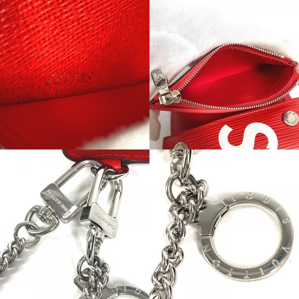 Louis Vuitton Trifold Wallet Supreme Collaboration Chcp Red White — view 8