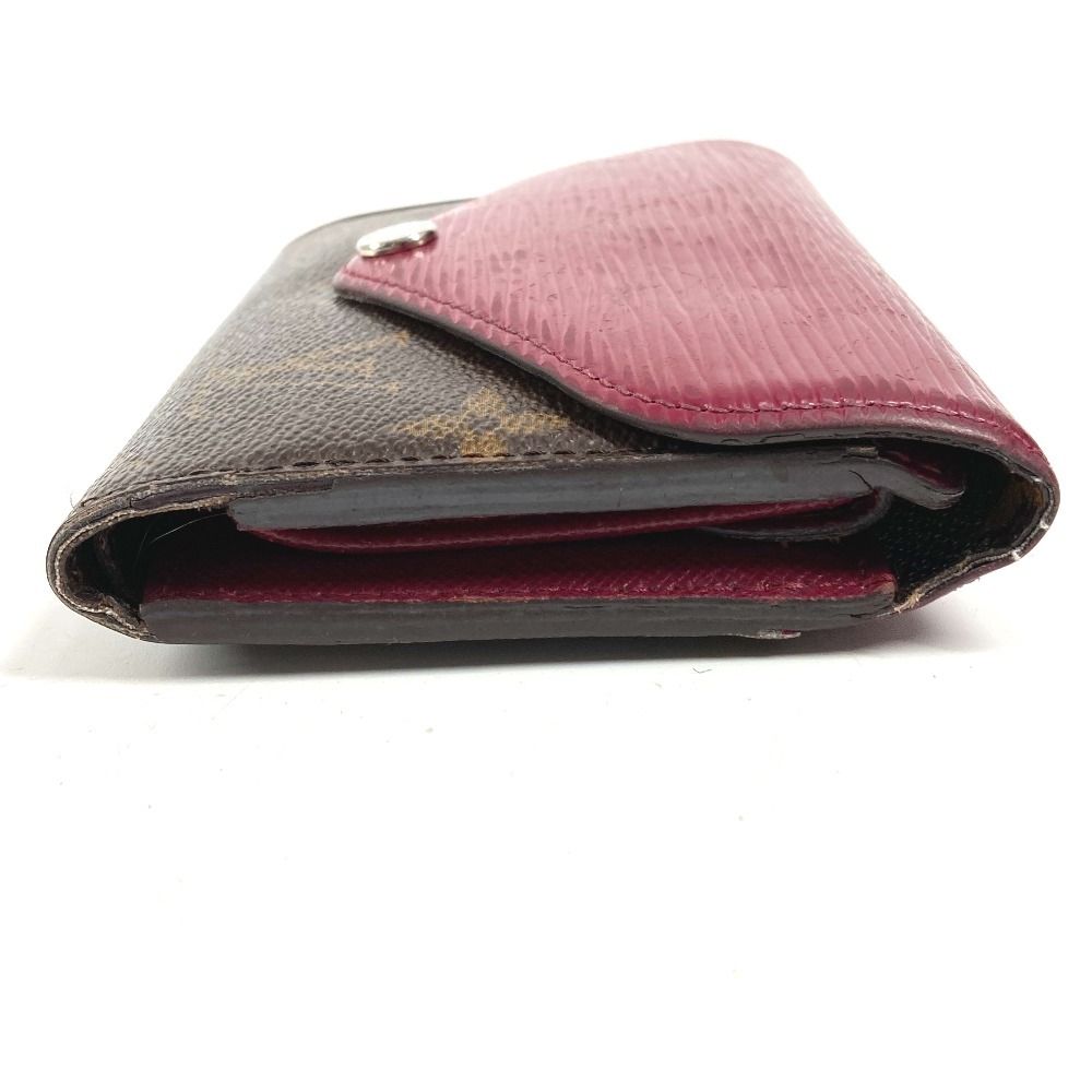 Louis Vuitton Trifold Wallet Portefeuille Mari Lou Monogram Canvas Fuchsia Pink Brown — view 3